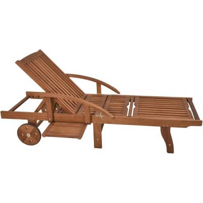Garden Pleasure Кафяв градински шезлонг от масивно дърво Beverly Hills - Garden Pleasure (985165)