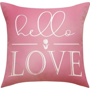 Textilomanie HELLO LOVE ružová 45 x 45 cm