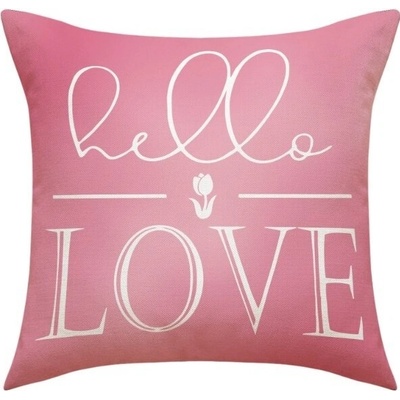 Textilomanie HELLO LOVE ružová 45 x 45 cm
