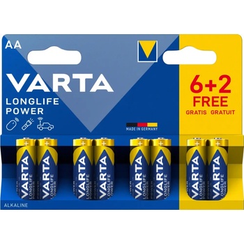 VARTA Батерии Varta LONGLIFE POWER AA BLI 8 (6+2) (180951758)