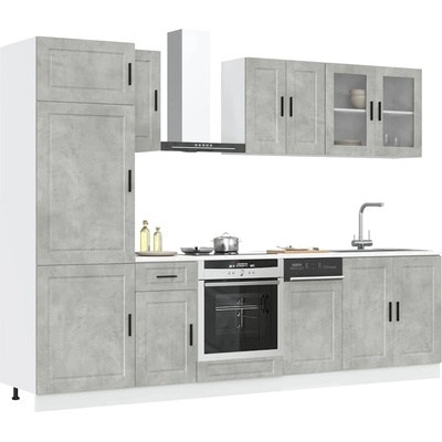 vidaXL Комплект кухненски шкафове от 8 части Kalmar, инженерно дърво (3314815)