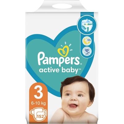 Pampers 9% ДДС Active Baby Размер 3, пелени, MB, 152 бр (8001090951533)