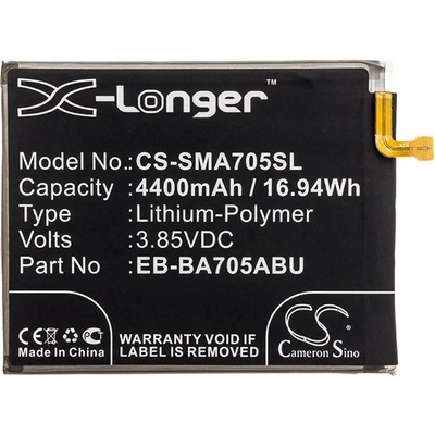 Cameron Sino Samsung A70 CAMERON SINO Li-Polymer батерия 3.85V/4400mAh, съвместима със Samsung EB-BA705ABE, BLACK CS-SMA705SL (CS-SMA705SL)