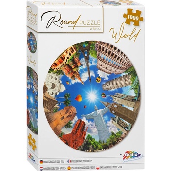 GRAFIX Around the world kulatý 68cm 1000 dielov