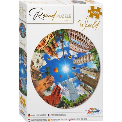 GRAFIX Around the world kulatý 68cm 1000 dielov