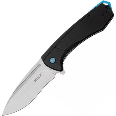 Buck Ruckus Stonewashed D2 Black & Blue Aluminium Framelock BU-0713BLS