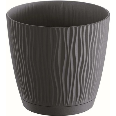 PROSPERPLAST Kvetináč SANDY 23,9cm antracit