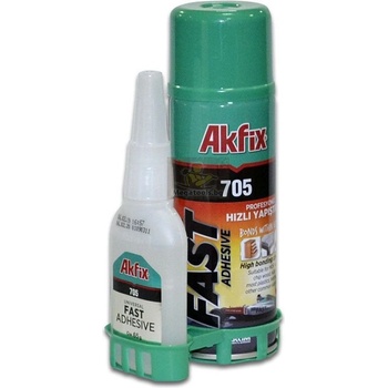 AKFIX ЛЕПИЛО БЪРЗО ЗАЛЕПВАЩО УНИВЕРСАЛНО С АКТИВАТОР 705 100ml. +25g A