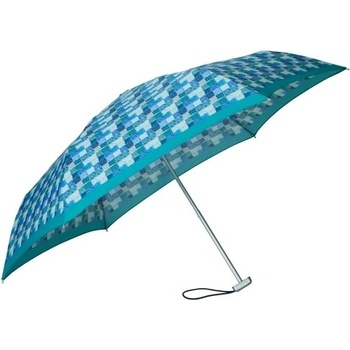 Somsonite deštník Alu pattern skládací mechanický modrý kostkovaný