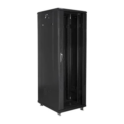 Lanberg Комуникационен шкаф, Lanberg rack cabinet 19" free-standing 37U / 600x800 self-assembly flat pack, black (FF01-6837-12B)