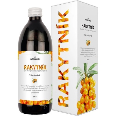 Nefdesanté RAKYTNÍK 100% šťáva z rakytníku řešetlákového s přídavkem vitamínu C 0,5 l