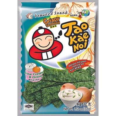 Tao Kae Noi Crispy chipsy z mořských řas Sour Cream & Onion 32g
