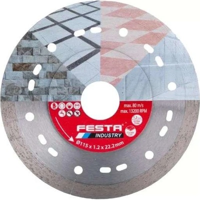 Festa Kotouč diamantový řezný plný 115 x 1.2 x 22.2 mm 21234