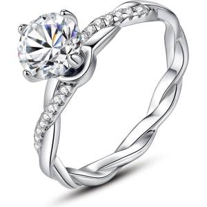 Silenti Jewelry Сребърен пръстен "Отдаденост" - 6 - 52мм (16.6мм диам. )
