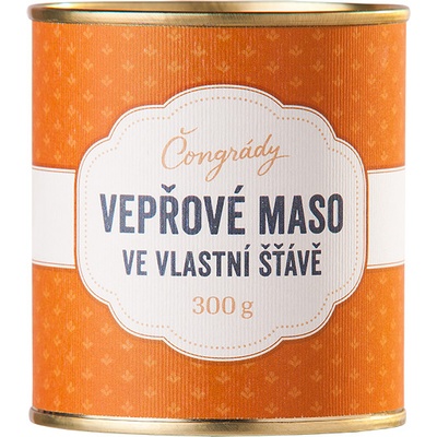 Čongrády Bravčové mäso vo vlastnej šťave 300g