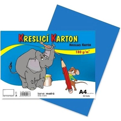 Stepa Kreslící karton A4 50ks 180g světle modrý – Zboží Dáma