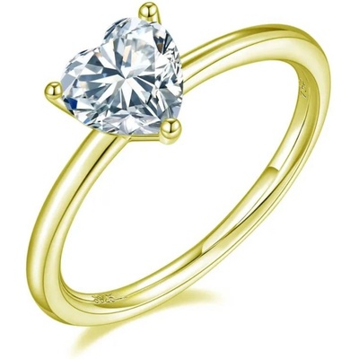 Olivie Stříbrný prsten SRDÍČKO GOLD 7403