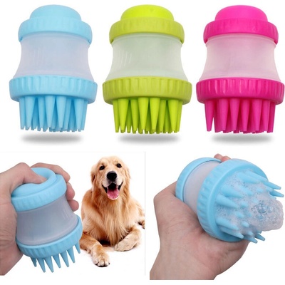 Nunbell СИЛИКОНОВА ЧЕТКА С ДИСПЕНСЪР ЗА КЪПАНЕ НА КУЧЕТА