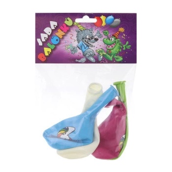 Balónky kulaté Jednorožec barevný potisk