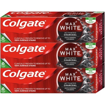 Colgate Max White Charcoal 3 x 75 ml