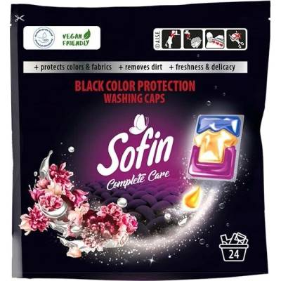 Sofin prací kapsle tmavě černé barvy Black ochrana barev 24 PD