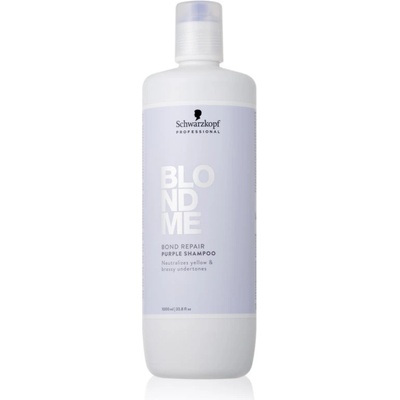 Schwarzkopf Professional Blondme Bond Repair Purple Shampoo fialový šampon pro blond vlasy 300 ml