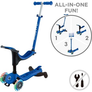 Globber Тротинетка 4 в 1 globber go up sporty lights 360° - синя (456-600) - presi Тротинетка, скутер