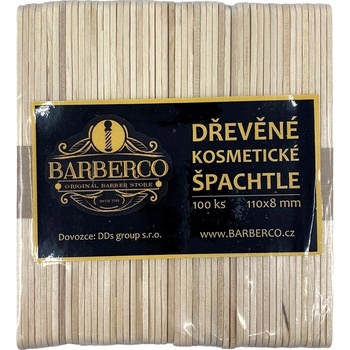 Barberco Drevené špachtle na nanášanie depilačného vosku 110 x 8 mm 100 ks