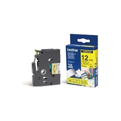 páska BROTHER TZ631 čierne písmo, žltá páska Tape (12mm) (TZE631)