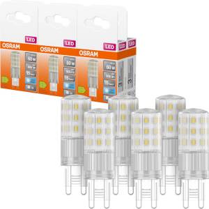 OSRAM LED PIN multicolor LED lamp with retrofit socket G9, 4.9 W / 806 lm, clear, cold white light with 4000 K, non-dimmable, IP20, lead-free glass, 18 mm diameter. - 4058075840553