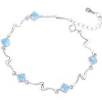 Silenti Jewelry Сребърна гривна "Син Кристал