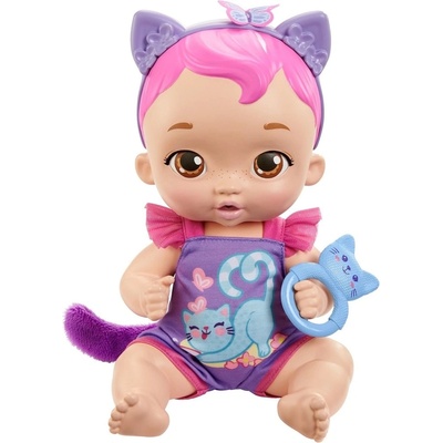 Mattel My Garden Baby Kočičí miminko se svačinkou fialové HHP28