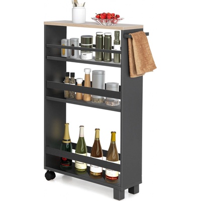 KESPER Police do výklenku z dřevotřískové desky, šedá, 15 x 79 x 50 cm – Zboží Mobilmania