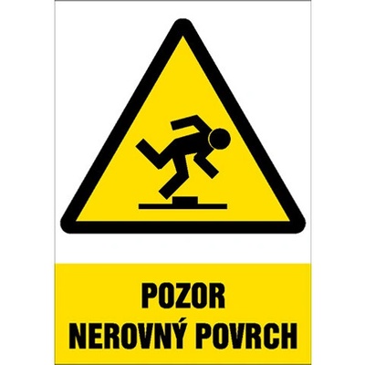 Značka Pozor – Nerovný povrch, samolepicí fólie, 210 × 297 mm BZ FE387