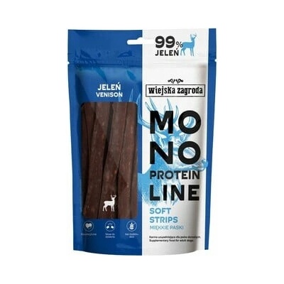 WIEJSKA ZAGRODA Monoproteinové mäkké pásiky pre psov Jelen 100 g