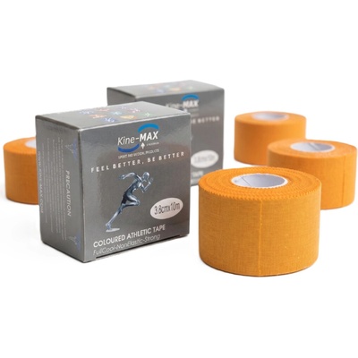 Kine-MAX Team Tape Profesionální neelastická tejpovací páska oranžová 3,8 cm × 10 m