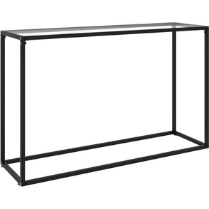 vidaXL Конзолна маса, прозрачна, 120x35x75 cм, закалено стъкло (322815)
