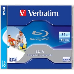 Verbatim BD-R BluRay Disc, печатаем, 25GB, 6x, 1 диск, стандартен калъф, VERBATIM 43713 (43713)