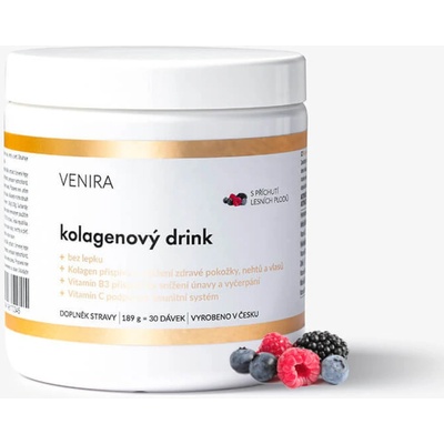 Venira kolagenový drink pre vlasy nechty a pleť lesné plody 189 g 30 dávok
