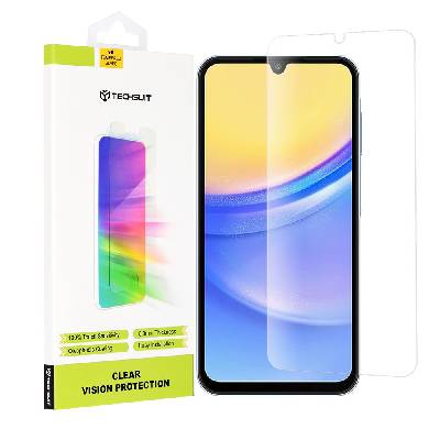Калено стъклено защитно покритие за дисплея на Samsung Galaxy A15 , Galaxy A15 5G, Galaxy A24, Galaxy A24 5G, Galaxy M15 - Techsuit Clear Vision Tempered Glass Screen Protector 2.5D (прозрачен) (KF2317382)