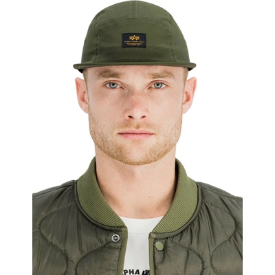 Alpha Industries Fitted Soft Cap dark olive zelená