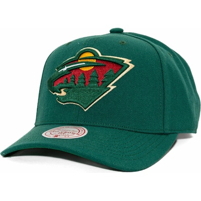 Mitchell & Ness Minnesota Wild Team Ground 2.0 Pro Snapback Hunter Green