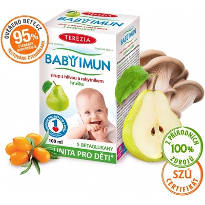 Terezia Company Baby Imun sirup s hlívou a rakytníkem příchuť hruška 100 ml