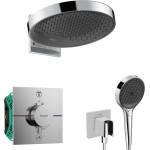 Hansgrohe - Душ комплект с термостат за вграждане, с корпус, диаметър 36 см, 3 струи, хром SANI21HHH011 (SANI21HHH011)