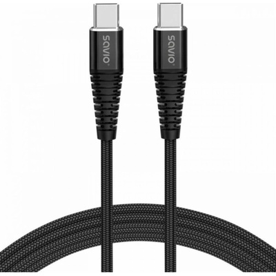 Savio CL-159 USB 1 m USB 2.0 USB C - USB C, černý