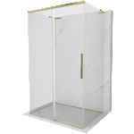 Mexen Rox-3S L Тристенна плъзгаща се душ кабина 90 x 100 см, прозрачна, златна - 8C2L-090-100-50-00-3S (8C2L-090-100-50-00-3S)