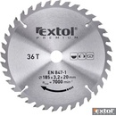 EXTOL PREMIUM pilový kotouč s SK plátky, 185x2,2x20mm, 36T, šířka SK plátků 3,2mm
