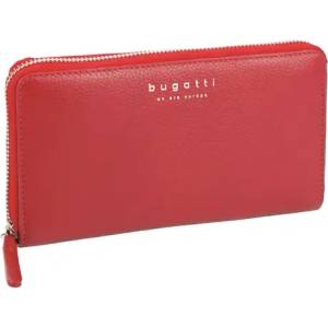 Bugatti Дамски кожен портфейл Bugatti Linda 18CC, eстествена кожа, червен (49 3678 16)