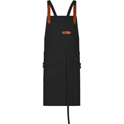 Exner Delší pracovní zástěra s laclem EX285 Black 80 x 70 cm