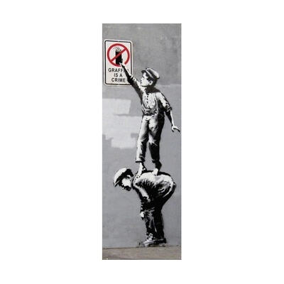 Plagát, Obraz - Grafitti Is A Crime, Banksy, 53 × 158 cm
